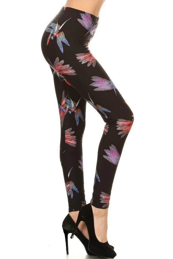 Dragonfly Pattern Leggings