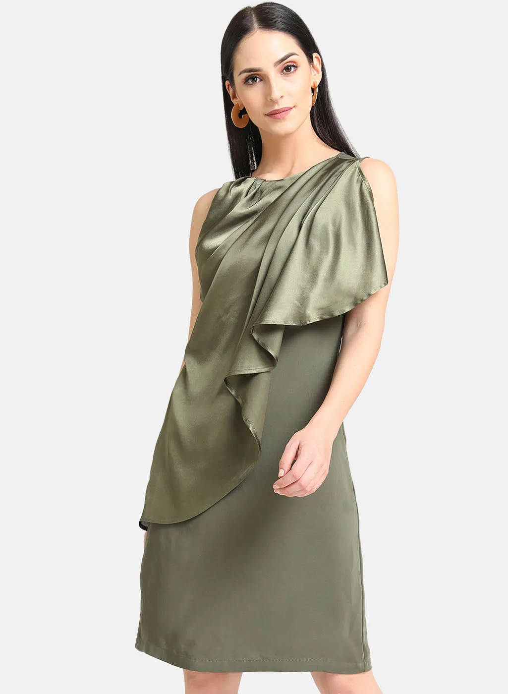 Draped Midi Dress