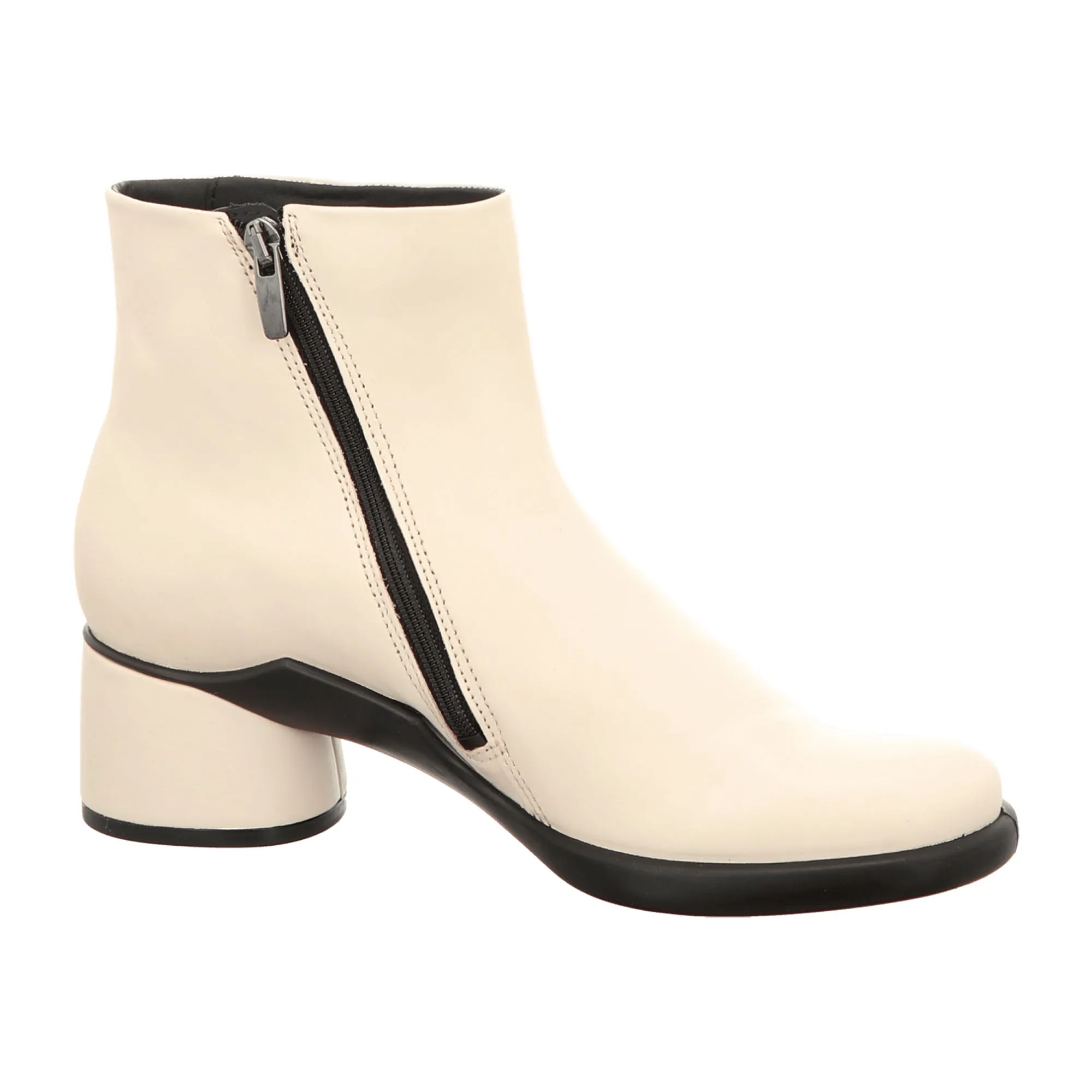 Ecco Cream White Ankle Boots - Model 222413: Elegant and Durable Women's Footwear