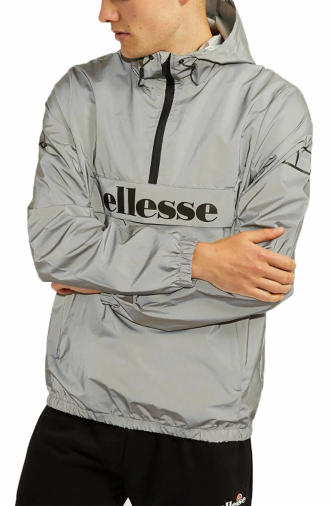 Ellesse Mens Reflective Hooded Cagoule Jacket