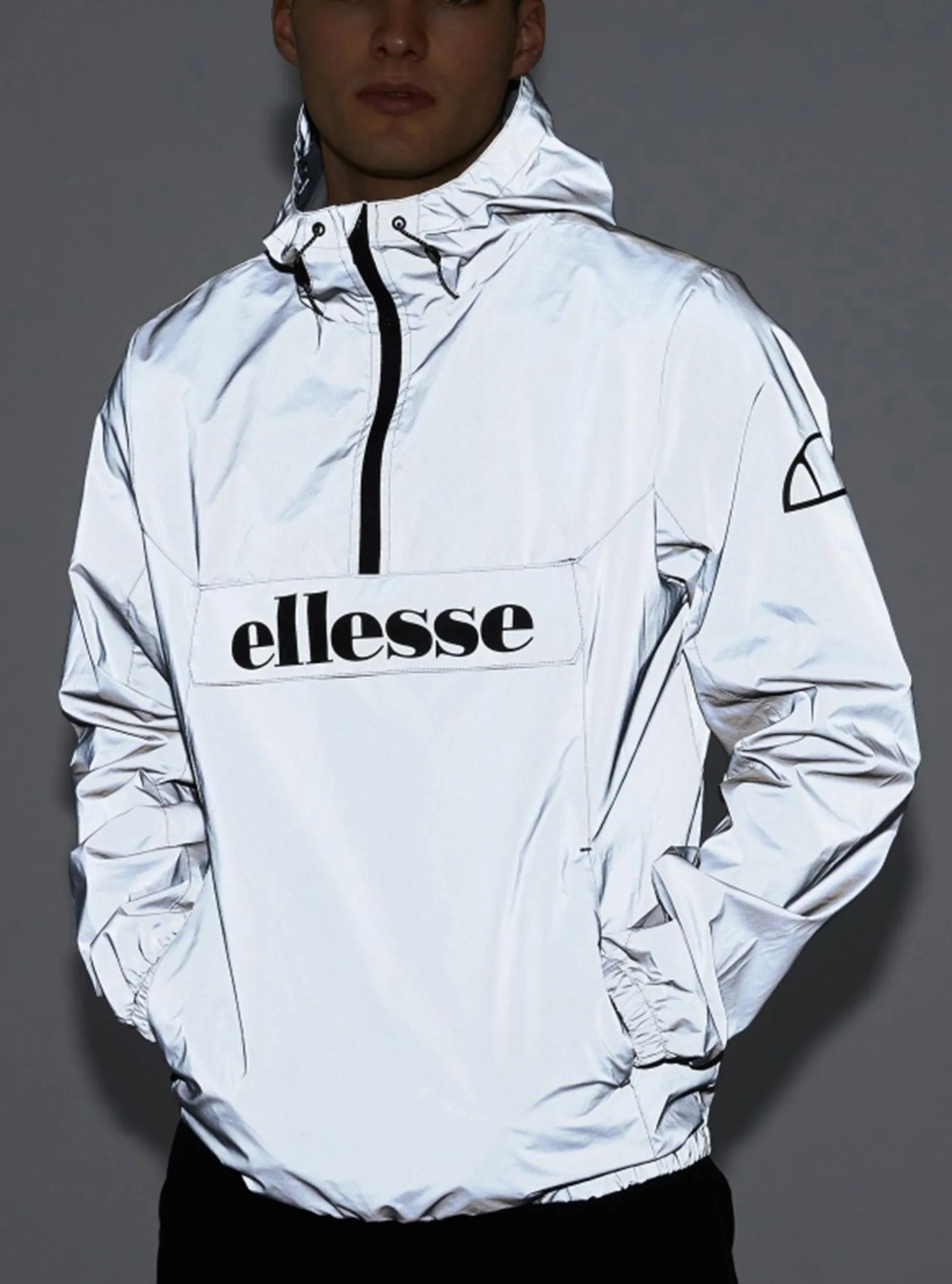 Ellesse Mens Reflective Hooded Cagoule Jacket