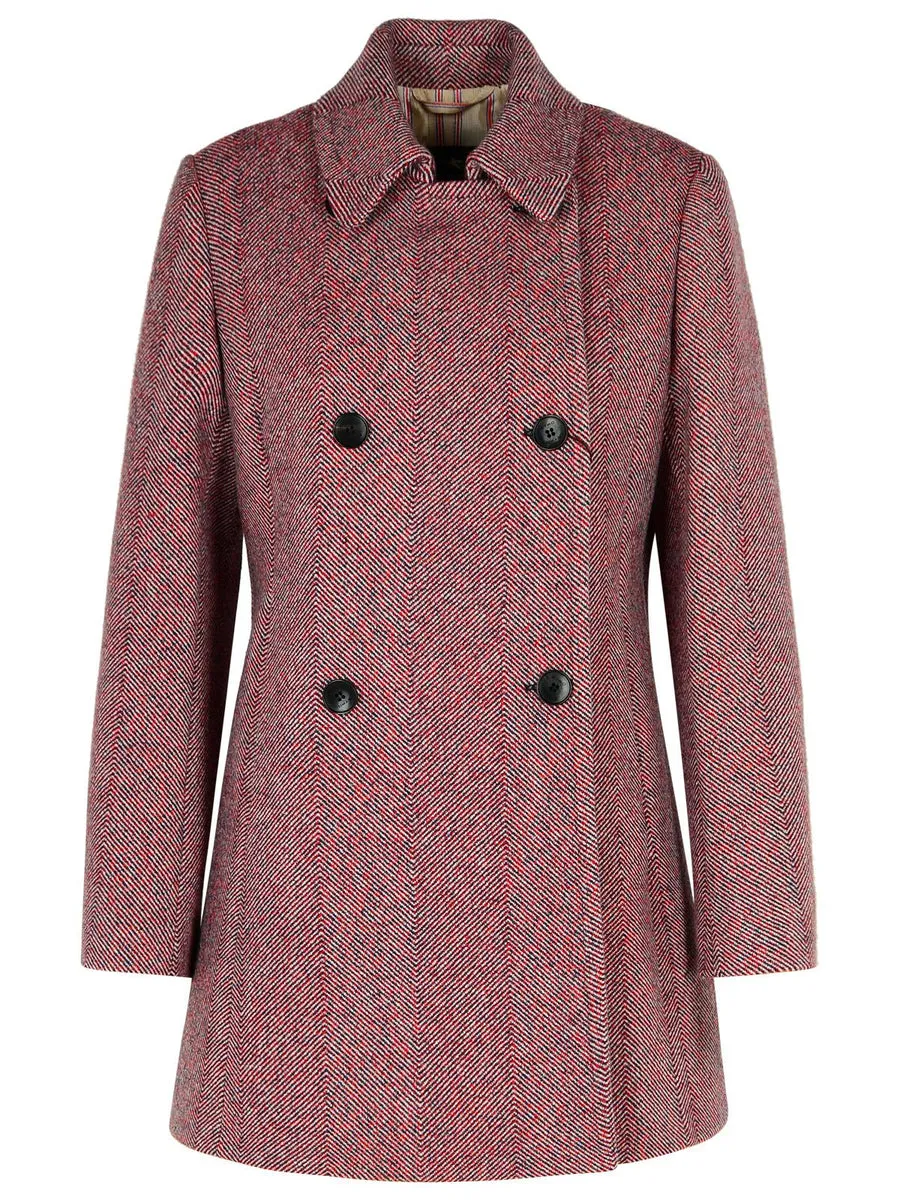 Etro Red Wool Coat