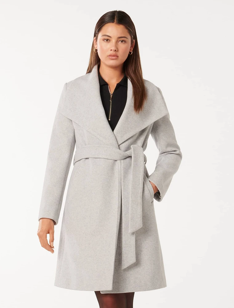 EverNew Shawl Collar Wrap Coat.