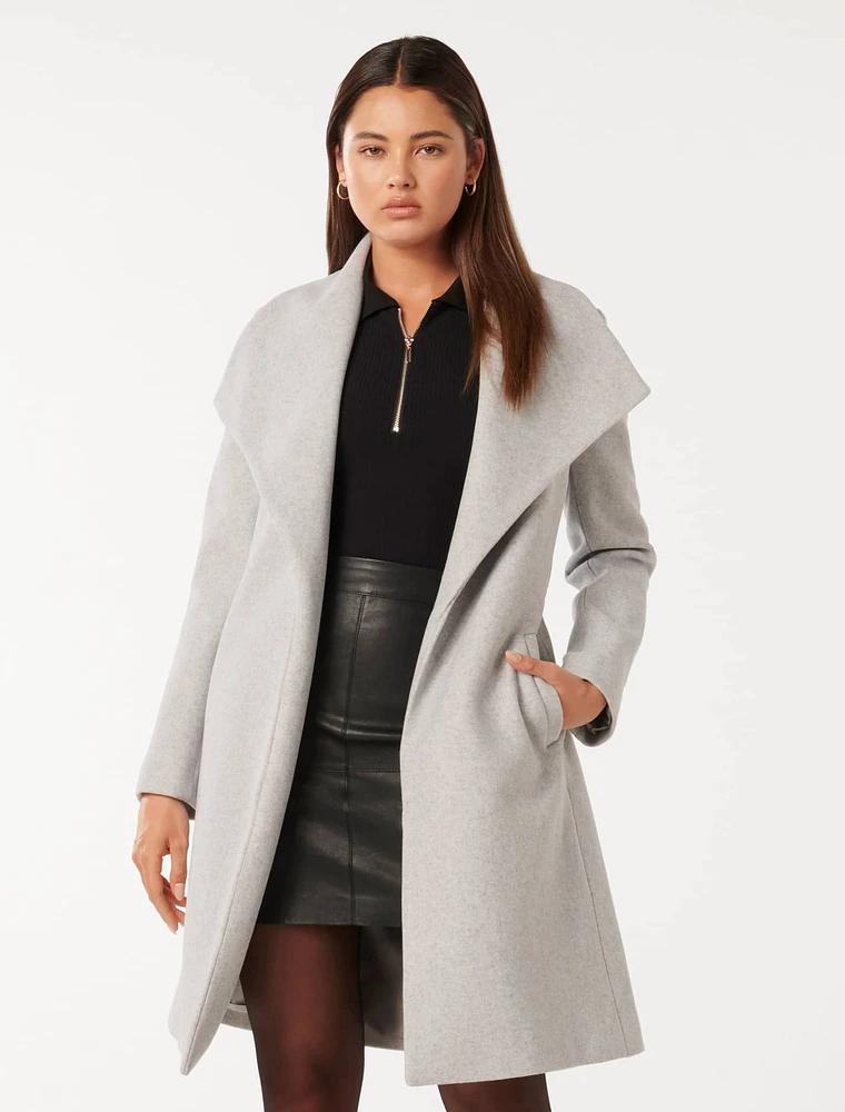 EverNew Shawl Collar Wrap Coat.