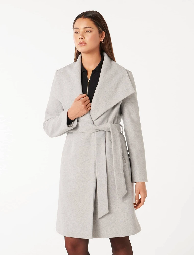 EverNew Shawl Collar Wrap Coat.