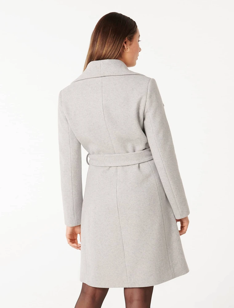 EverNew Shawl Collar Wrap Coat.