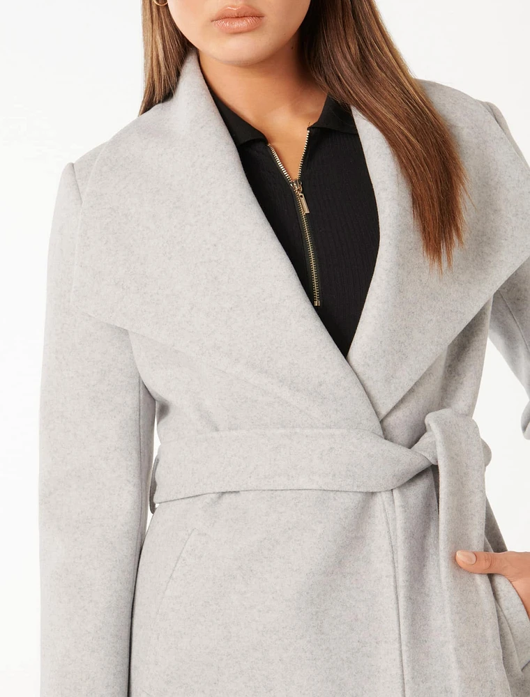 EverNew Shawl Collar Wrap Coat.