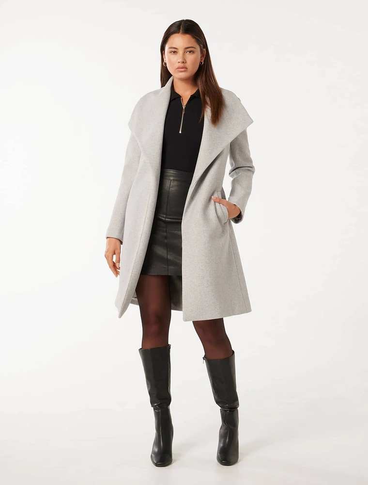 EverNew Shawl Collar Wrap Coat.