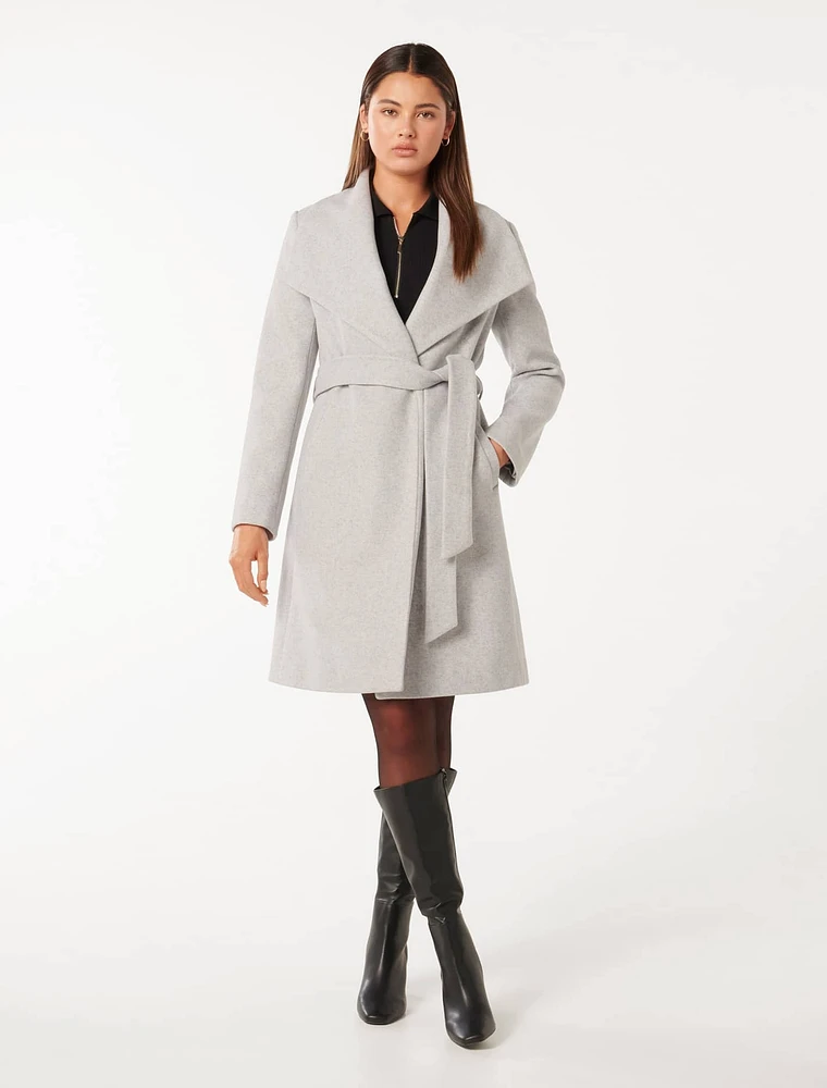 EverNew Shawl Collar Wrap Coat.