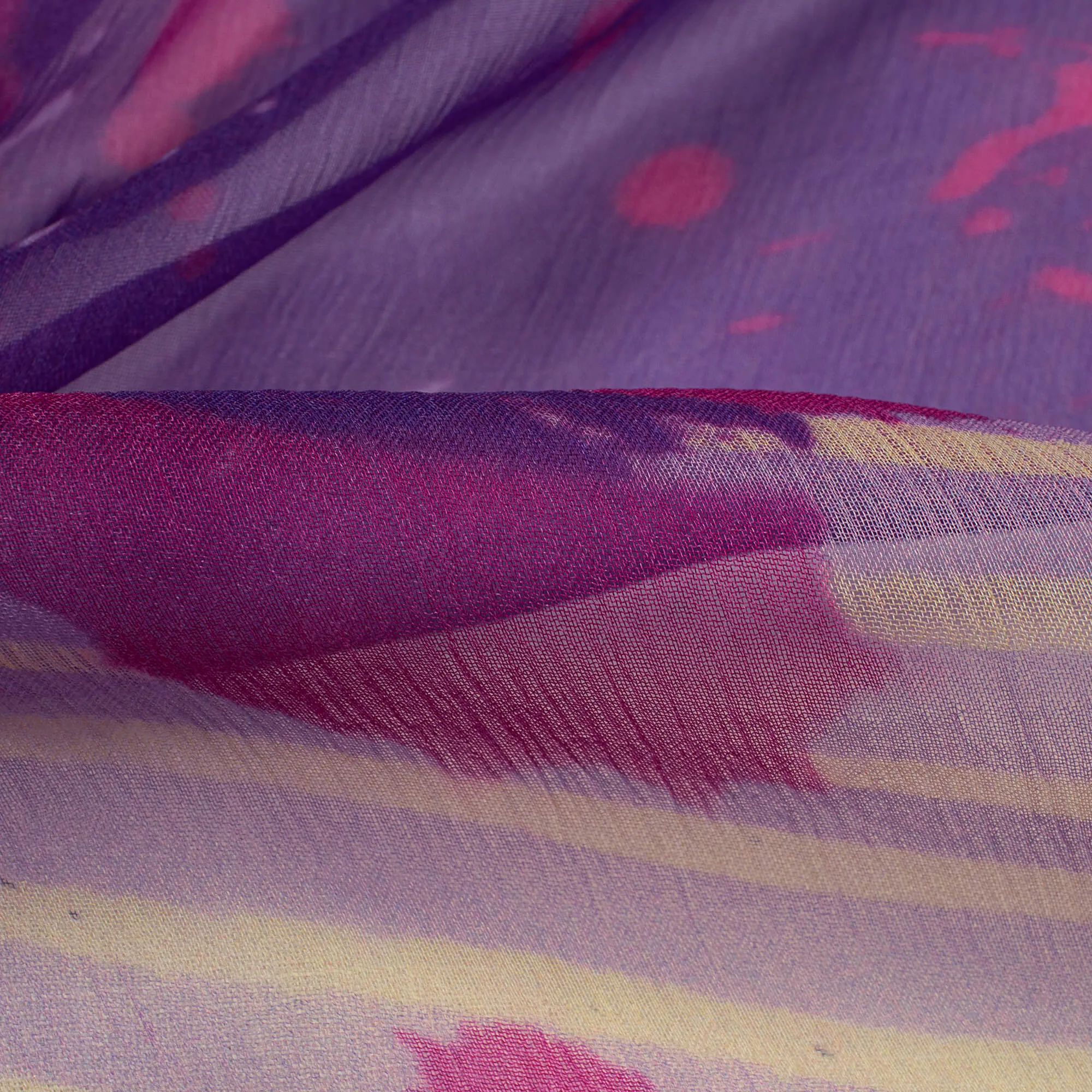 Exclusive Bemberg Chiffon Fabric with Tie Dye Digital Print