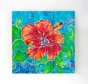 Exotic Hibiscus Tropical Wall Decor