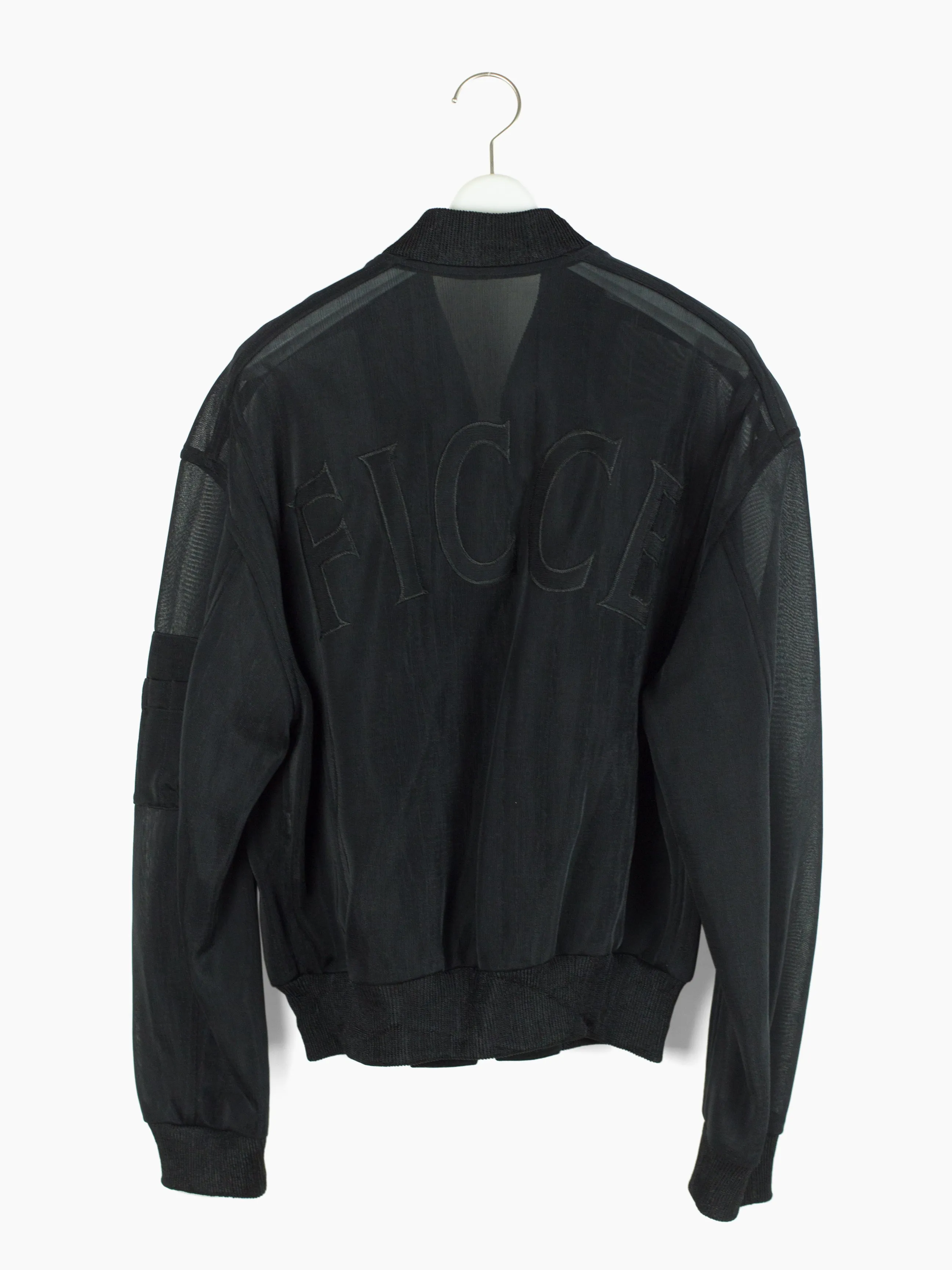 90s Translucent Mesh Bomber Jacket