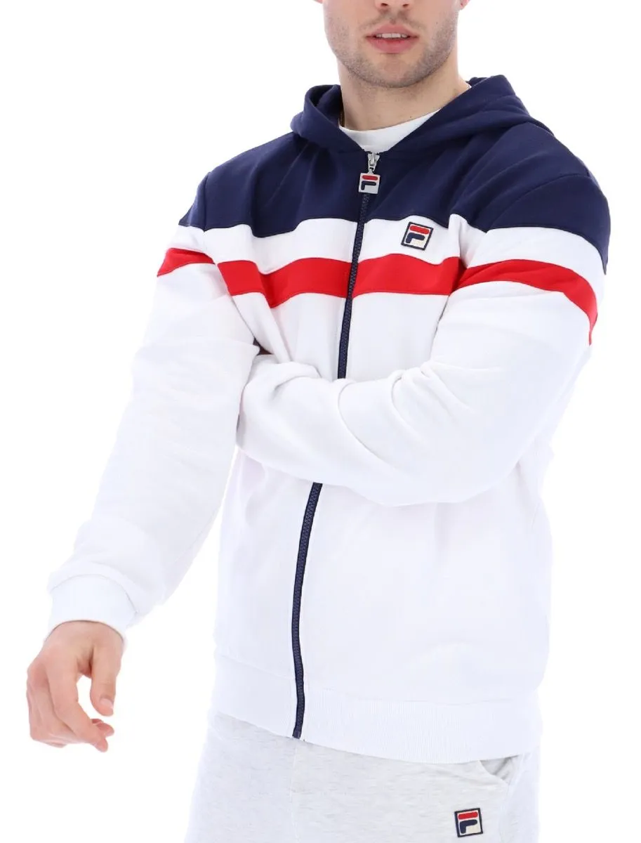 Fila White Navy Hooded Jacket Arlo