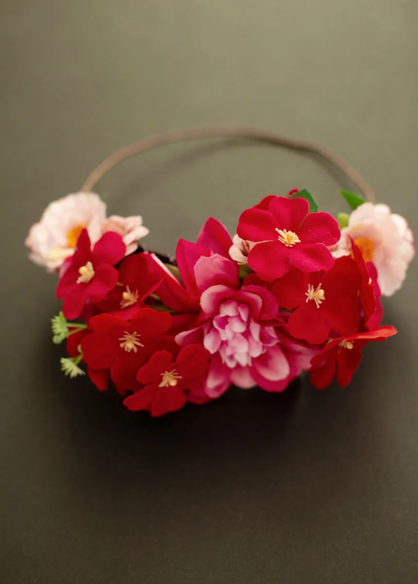 Crimson Blush Flora Crown - Shop Now