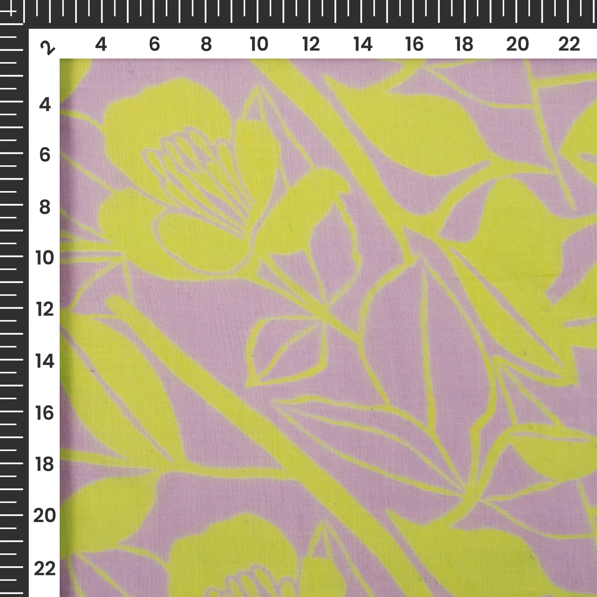 Floral Bemberg Chiffon Fabric with Digital Print