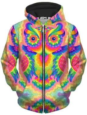 Galactic Owl Gender-Neutral Zip Hoodie