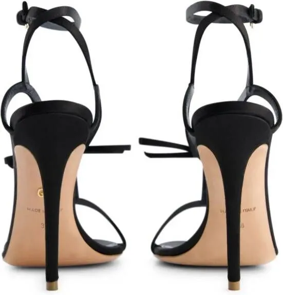 Giambattista Valli 90mm bow-embellished satin sandals Black