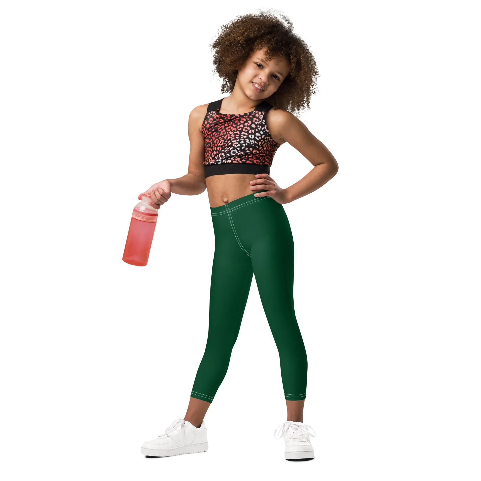 Girls' Active Leggings - Playful Sherwood Forest Style