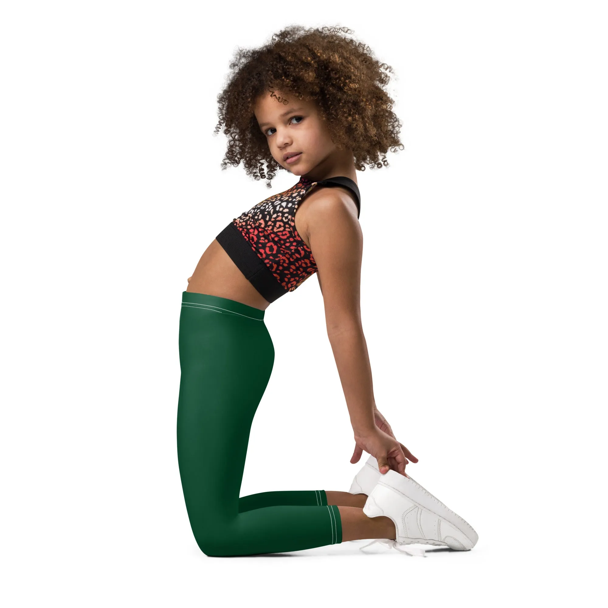 Girls' Active Leggings - Playful Sherwood Forest Style