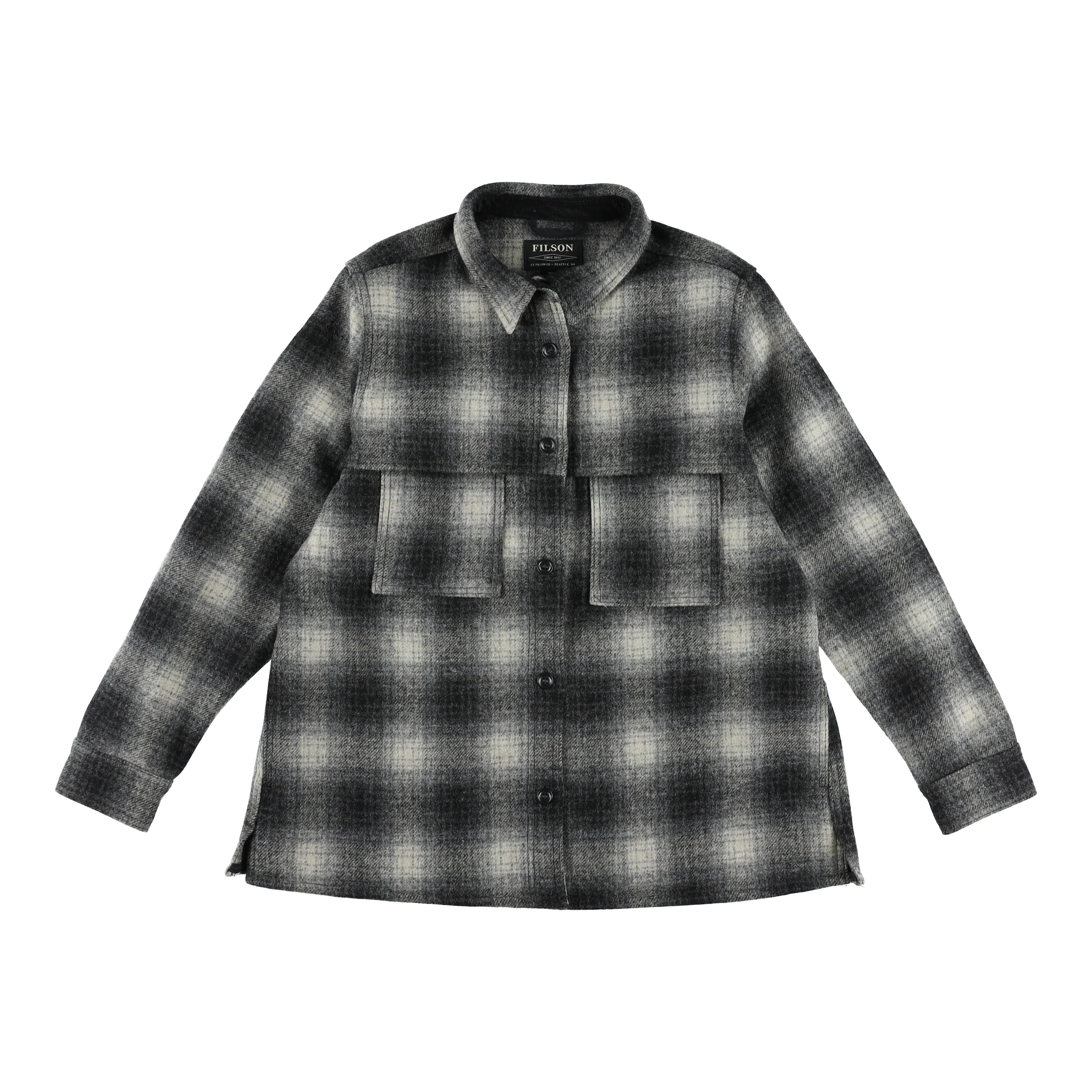 Gradient Wool Jacket Shirt for Women