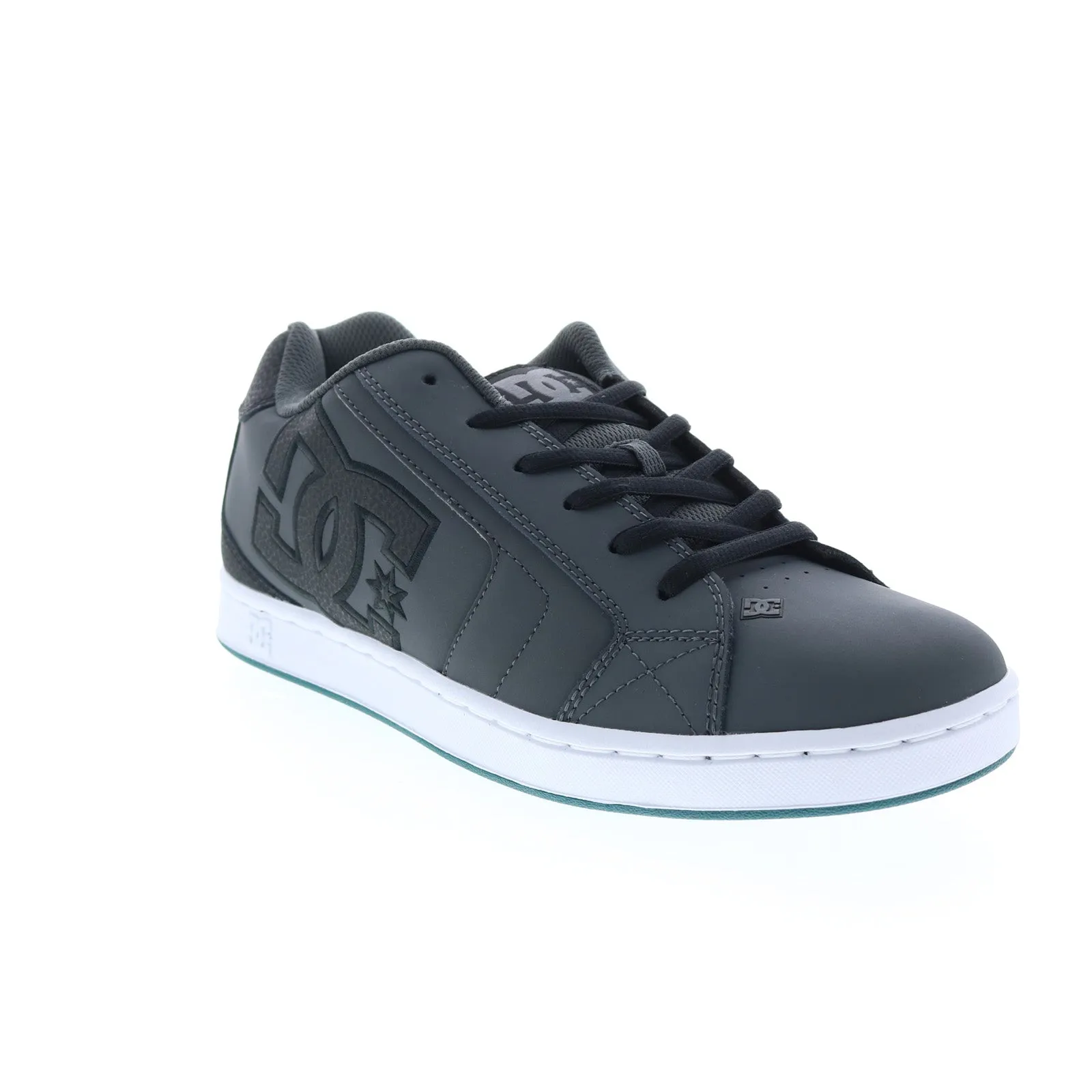 Gray Leather Skate Sneakers for Men - DC Net 302361-GW1