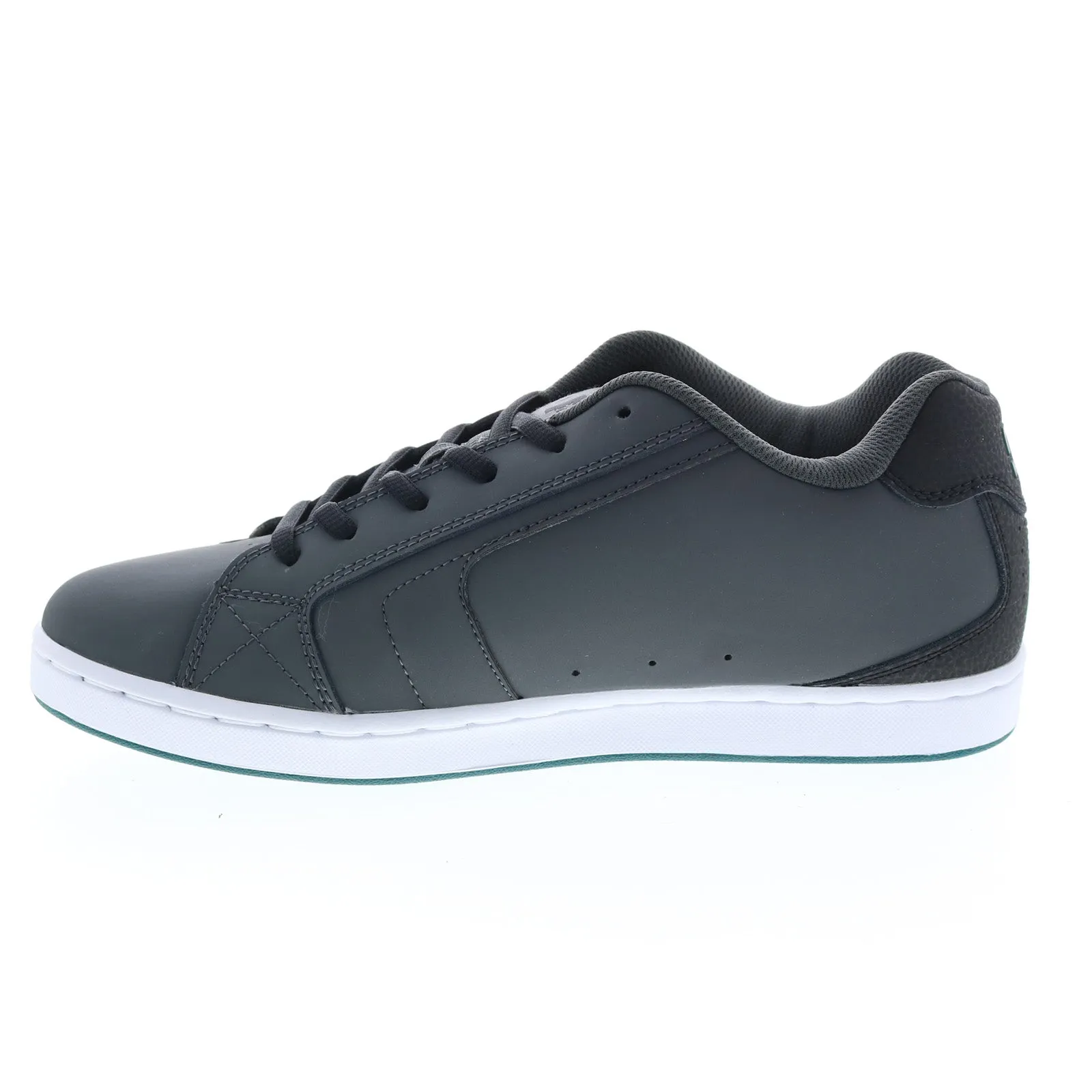 Gray Leather Skate Sneakers for Men - DC Net 302361-GW1