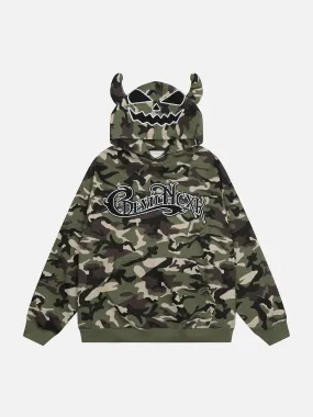 Horned Demon Camo Hoodie