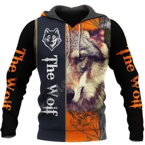 Men's Wolf Print Hoodie with 3D Animal Design for Fashion