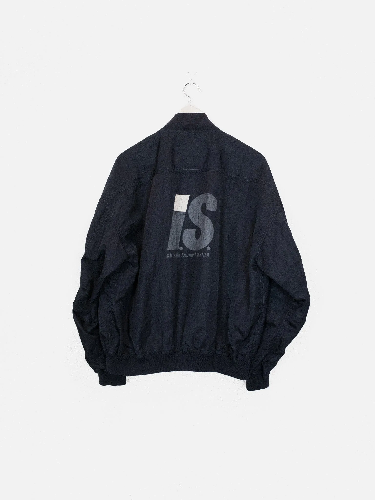 Issey Miyake Sport Crinkle Nylon MA-1 Bomber.