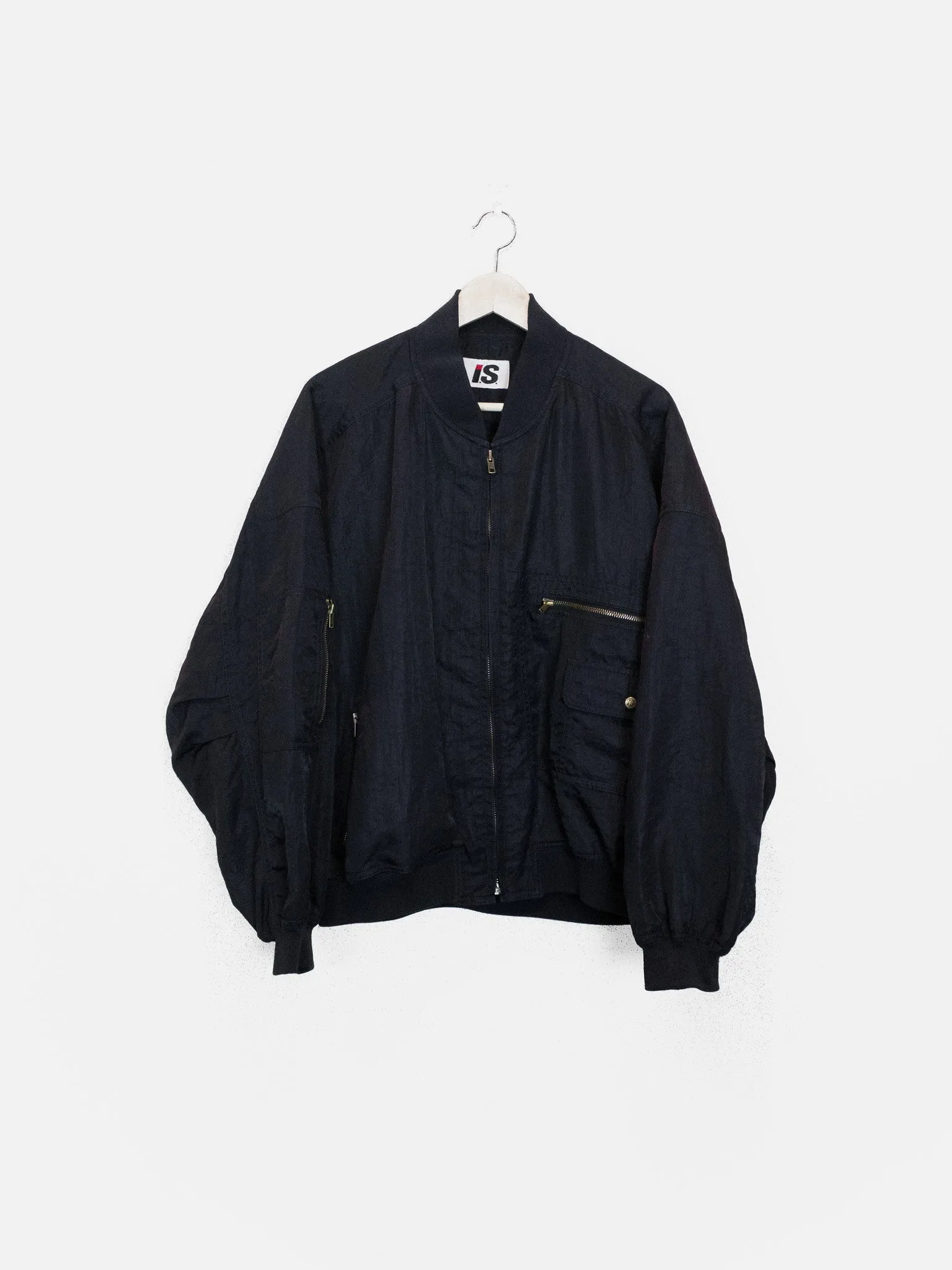 Issey Miyake Sport Crinkle Nylon MA-1 Bomber.