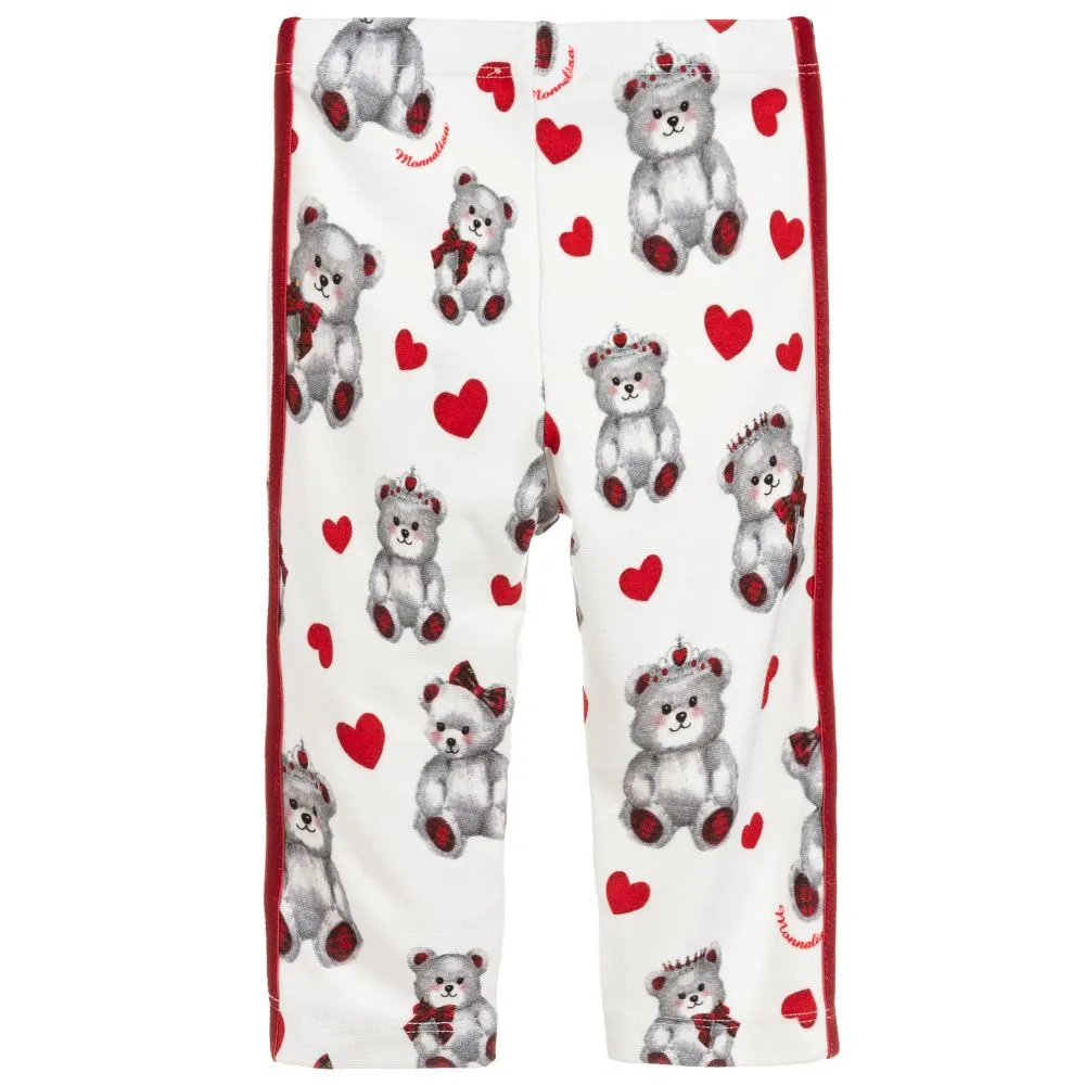 Ivory Viscose Leggings for Girls