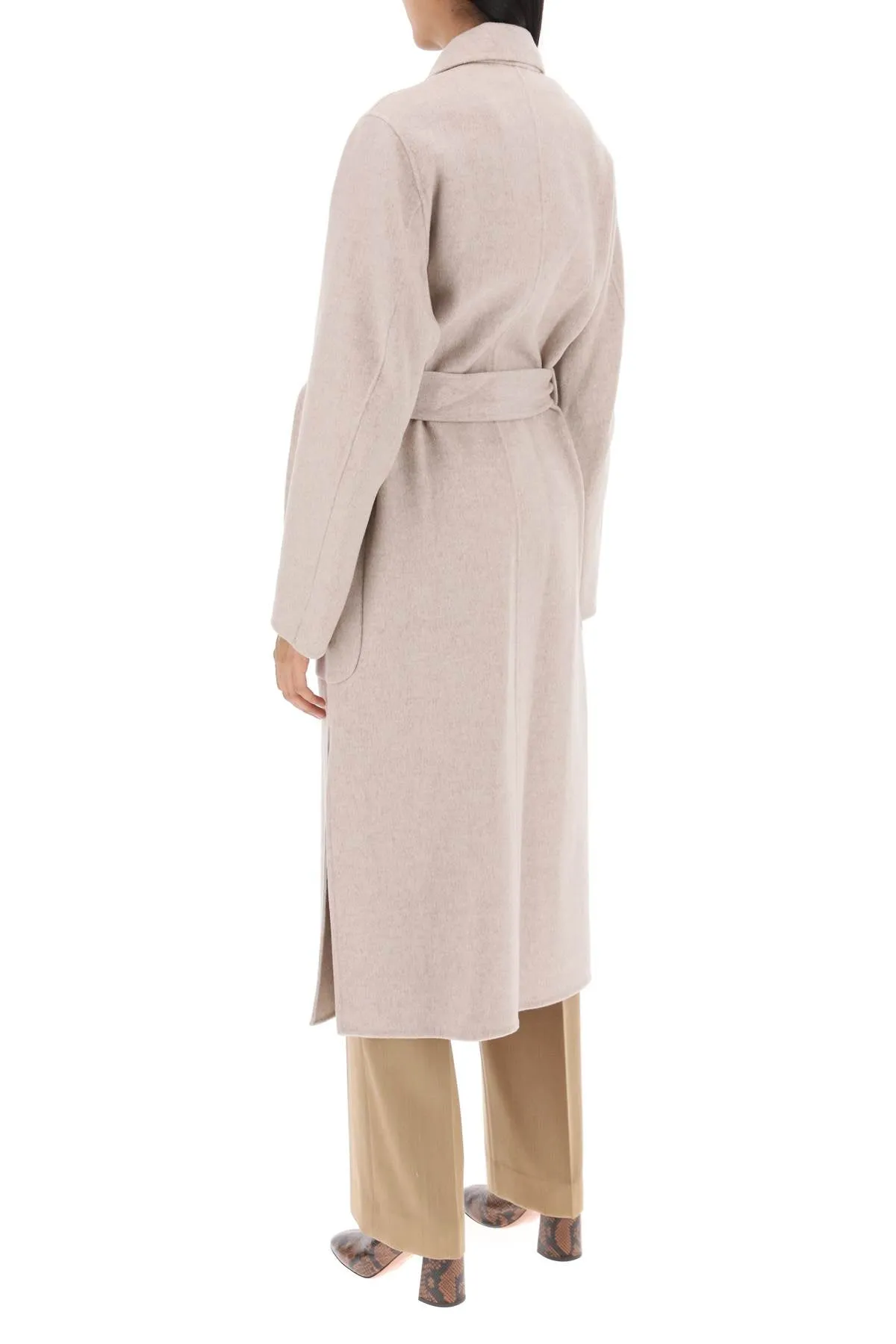 Ivy Oak Celia Wrap Coat Light Sand Melange IO1123F1046 - Best Deals 