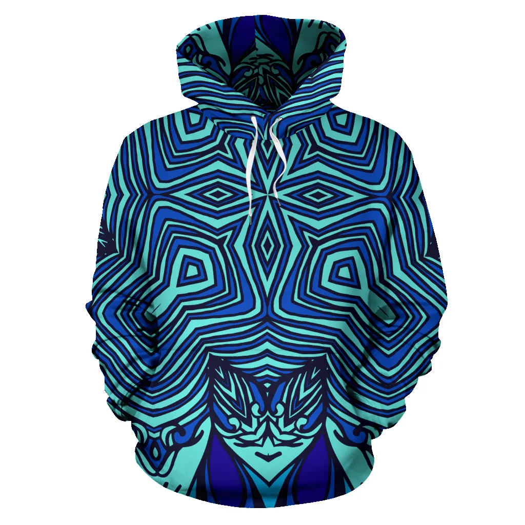 Kaleidoscope Design Hooded Sweatshirt - All Over Print