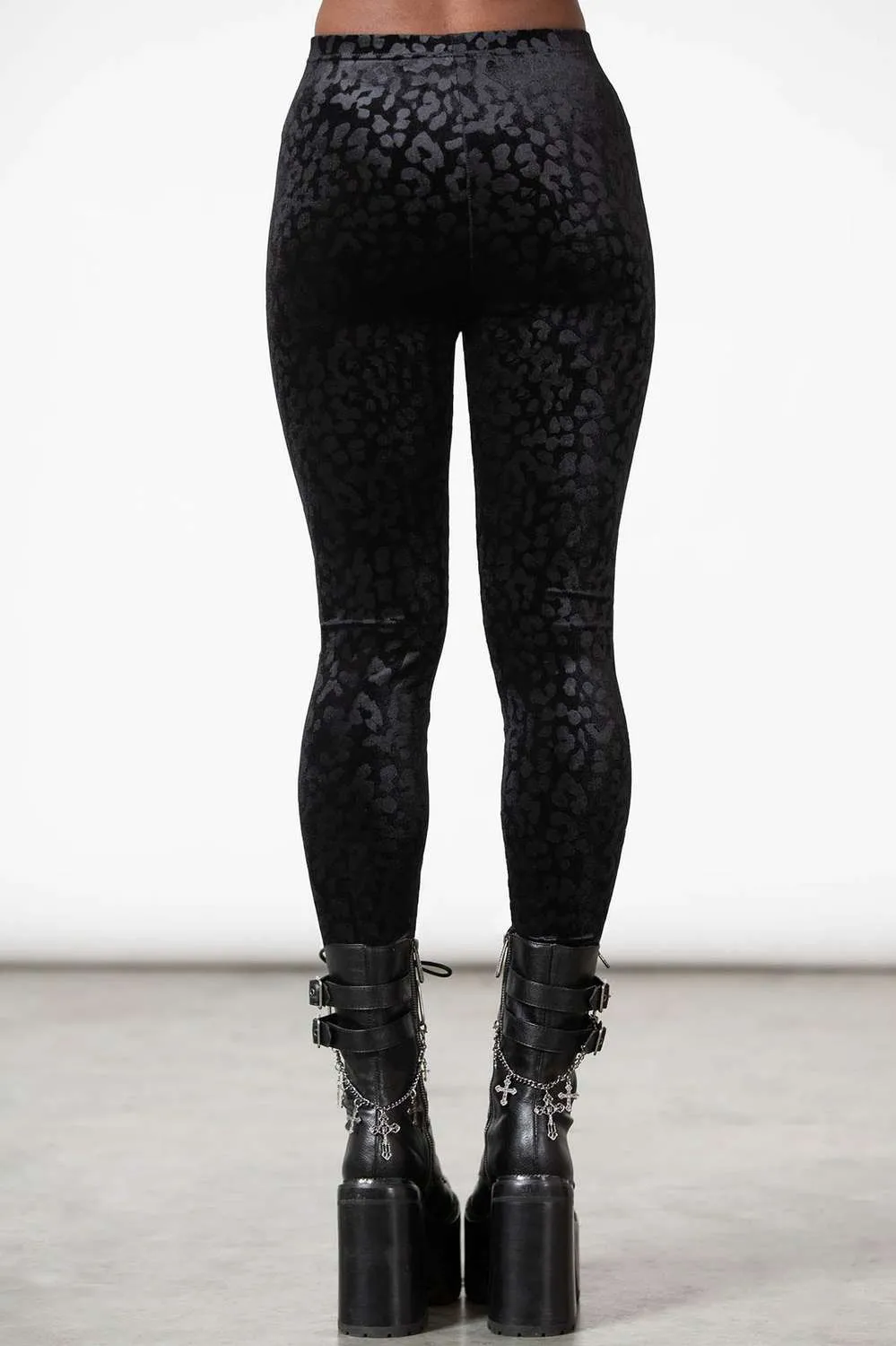 Killstar Caturday Black Leggings Dark Ages