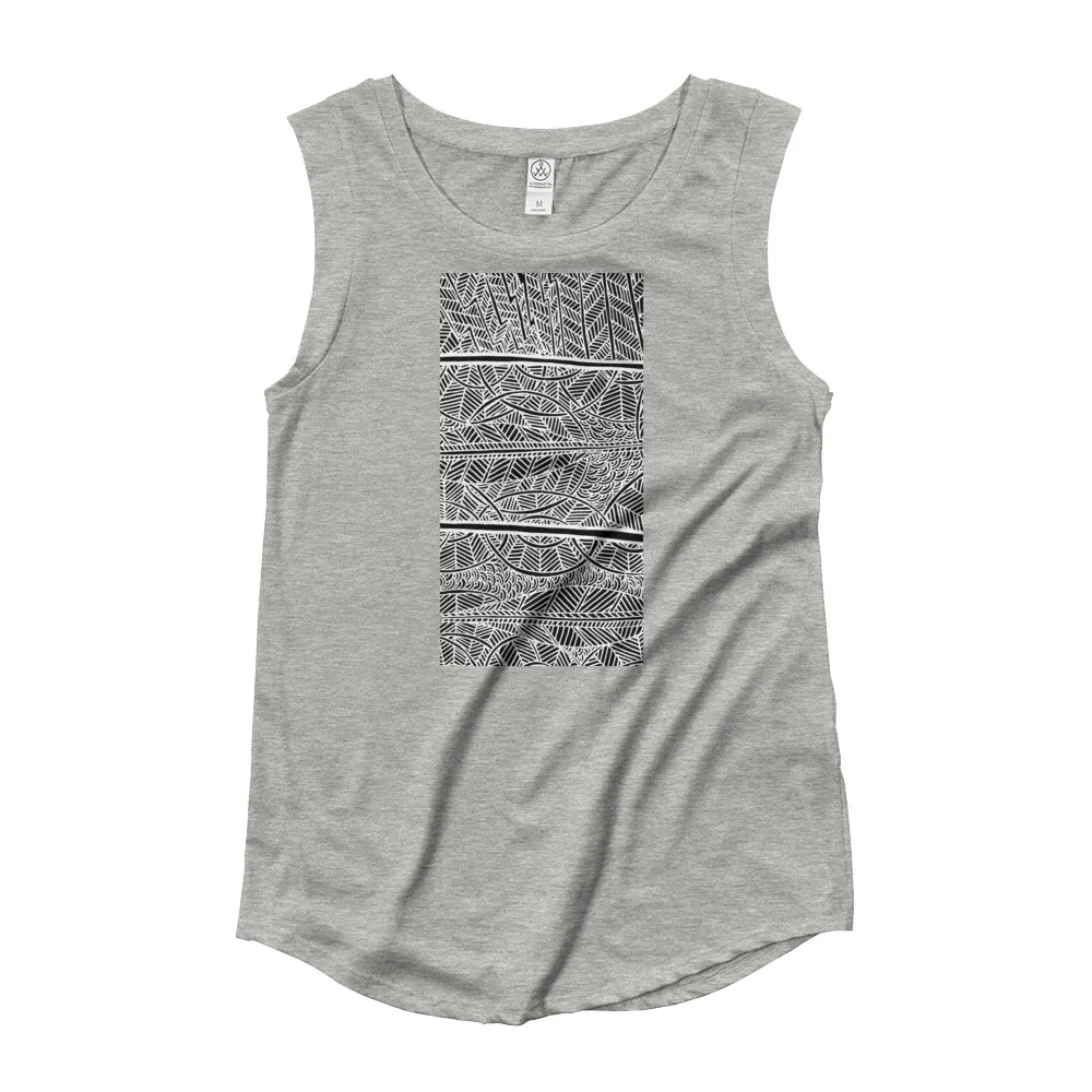 Ladies Cap Sleeve T-Shirt Rain Over Barton Springs