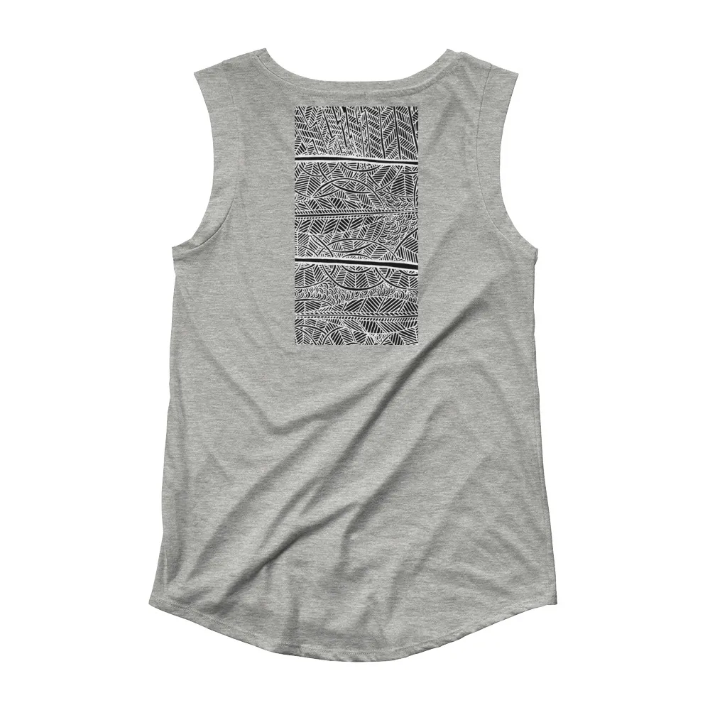 Ladies Cap Sleeve T-Shirt Rain Over Barton Springs