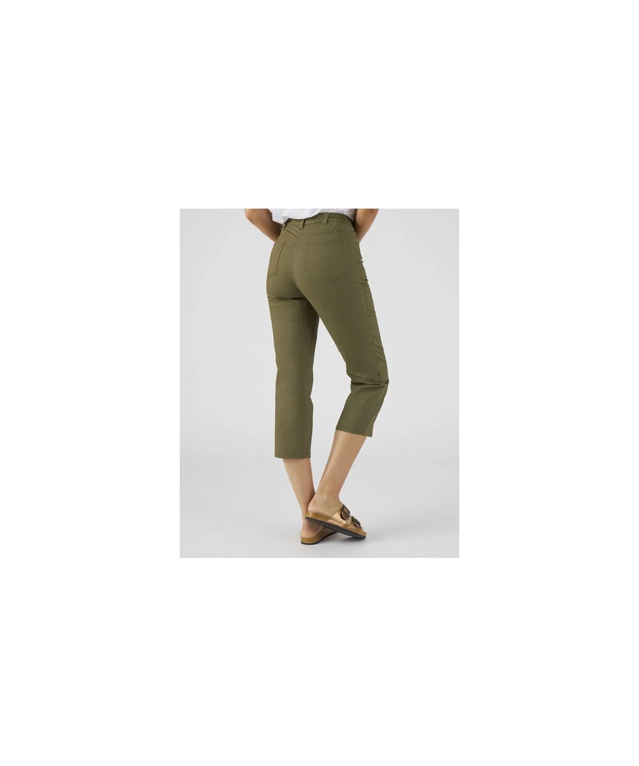 Cotton Ladies Stretch Cropped Pants