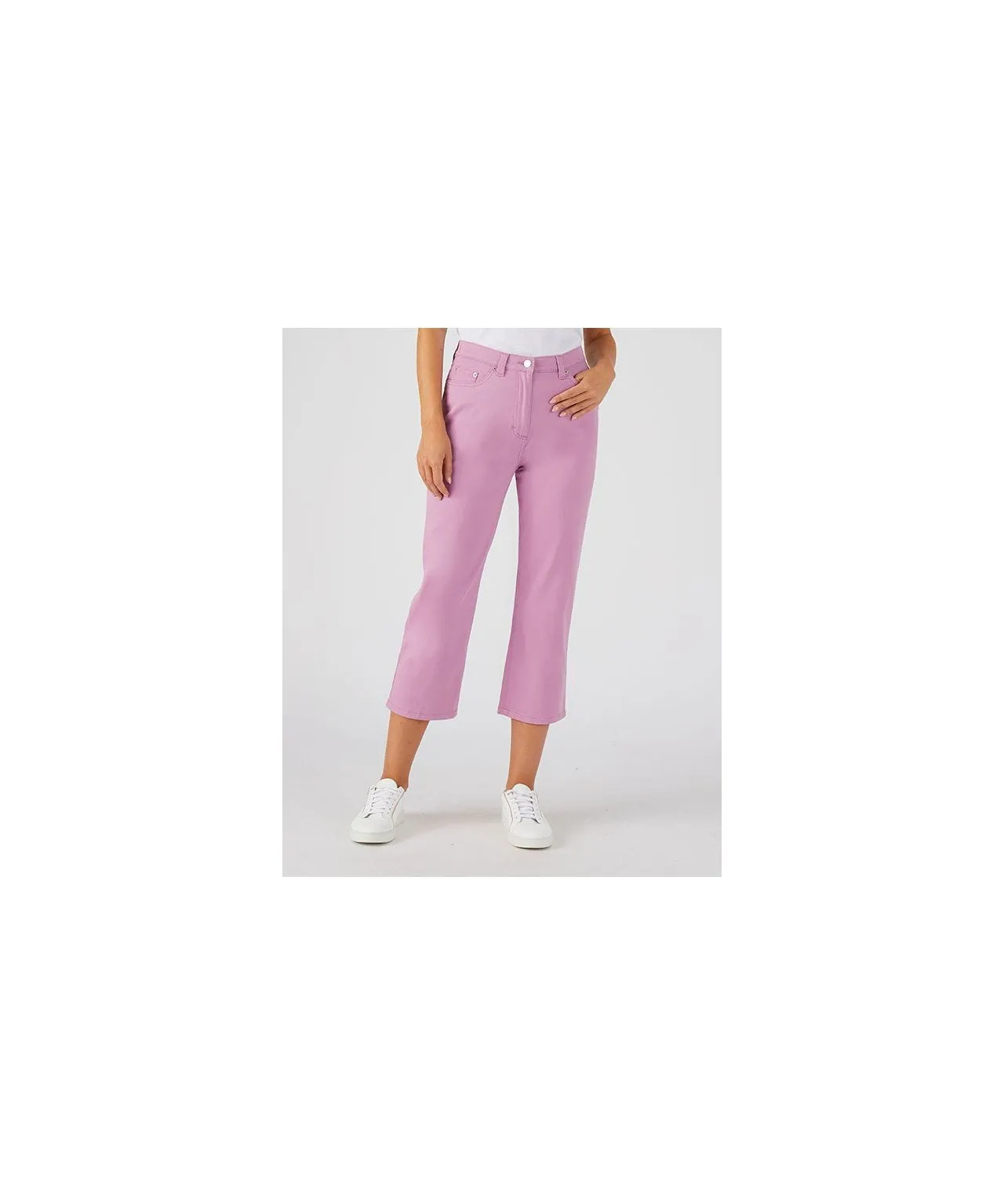 Cotton Ladies Stretch Cropped Pants