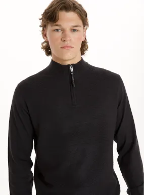 LANDEN | Quarter Zip Sweater in Cashmere-like Material