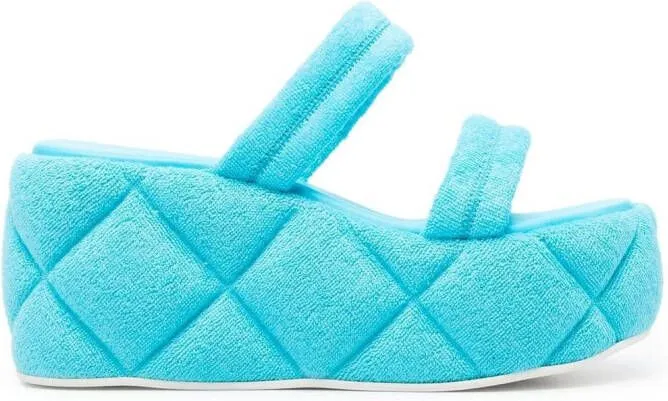 Blue Le Silla platform sandals quilted-effect