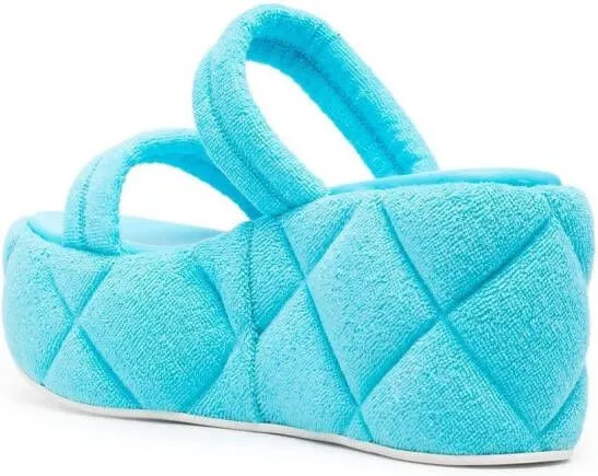 Blue Le Silla platform sandals quilted-effect