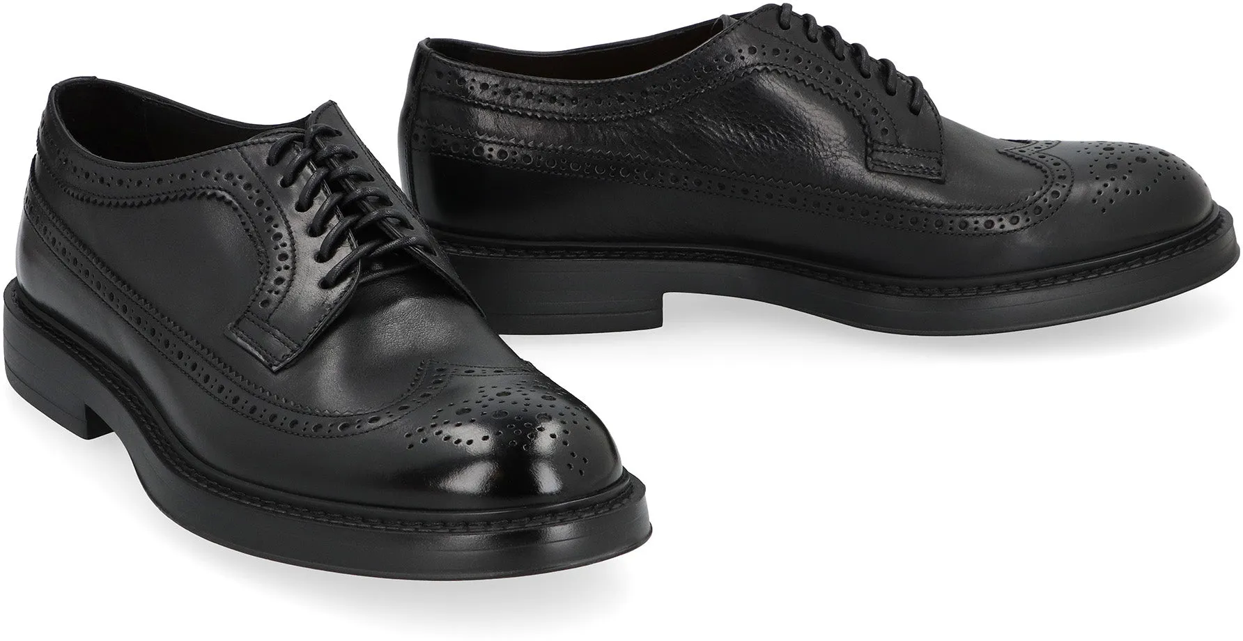 LEATHER LACE-UP SHOES