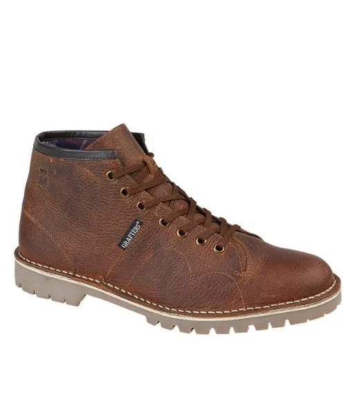 Leather Monkey Boots - Grafters Brown - Bennevis Clothing.