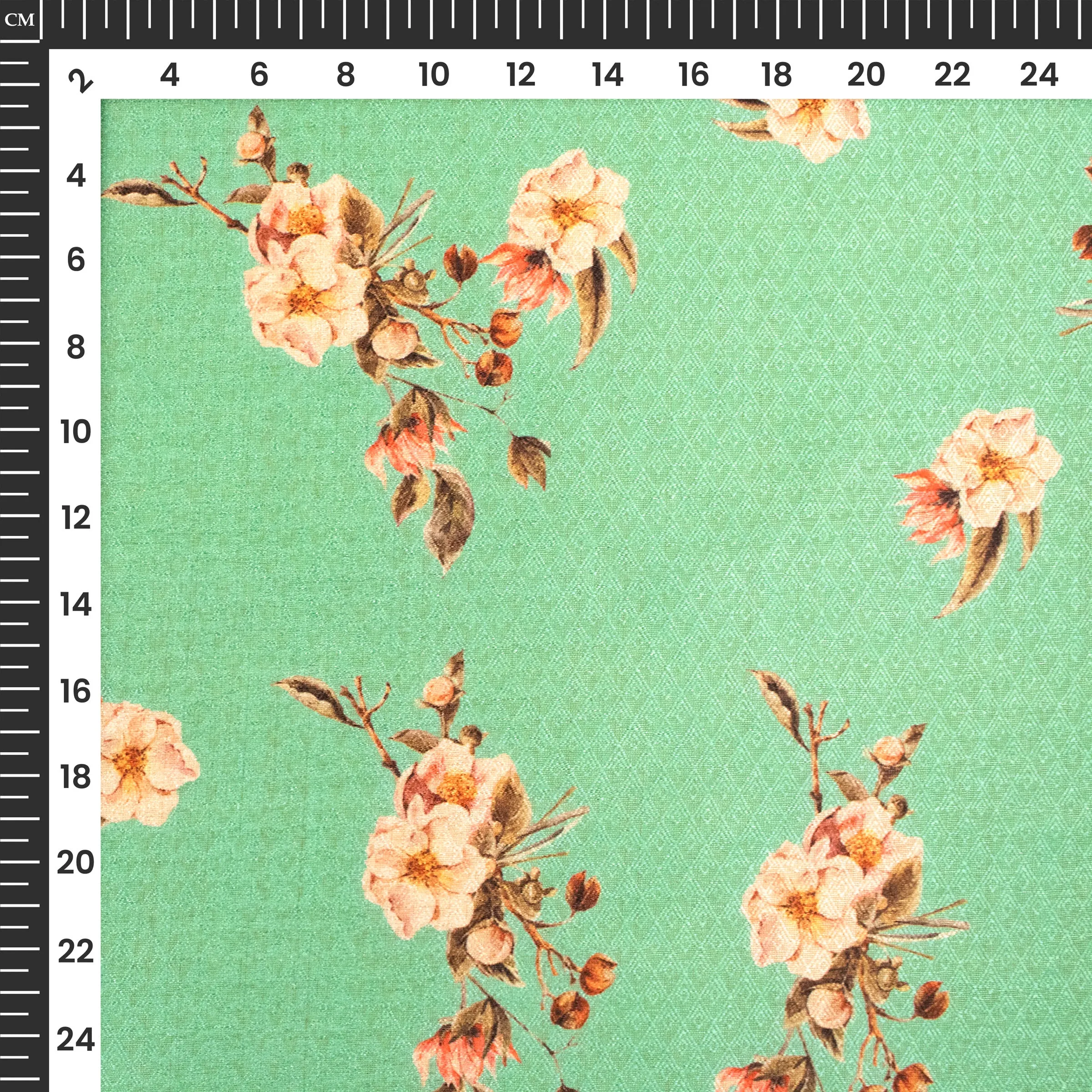 Light green Floral Jacquard Booti Art Silk Fabric (56 Inch Width)