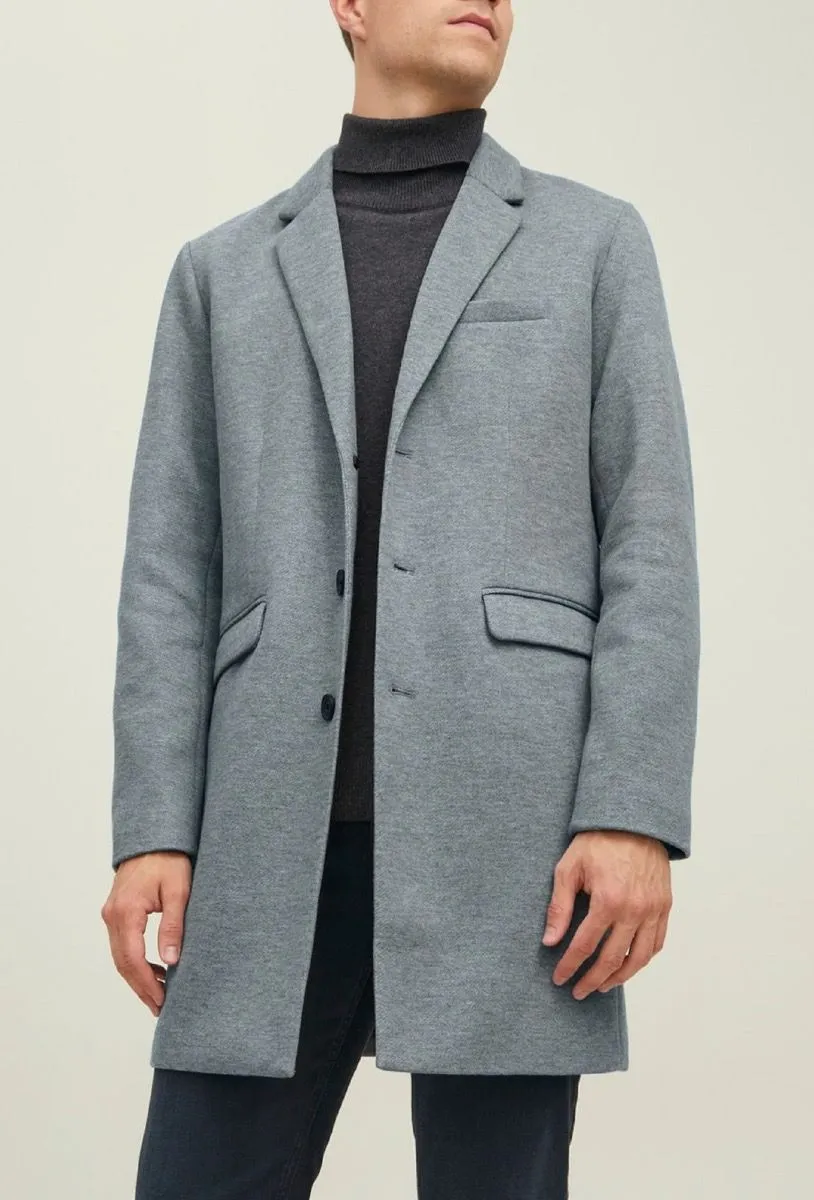 Light Grey Long Coat Jacket by Jack & Jones