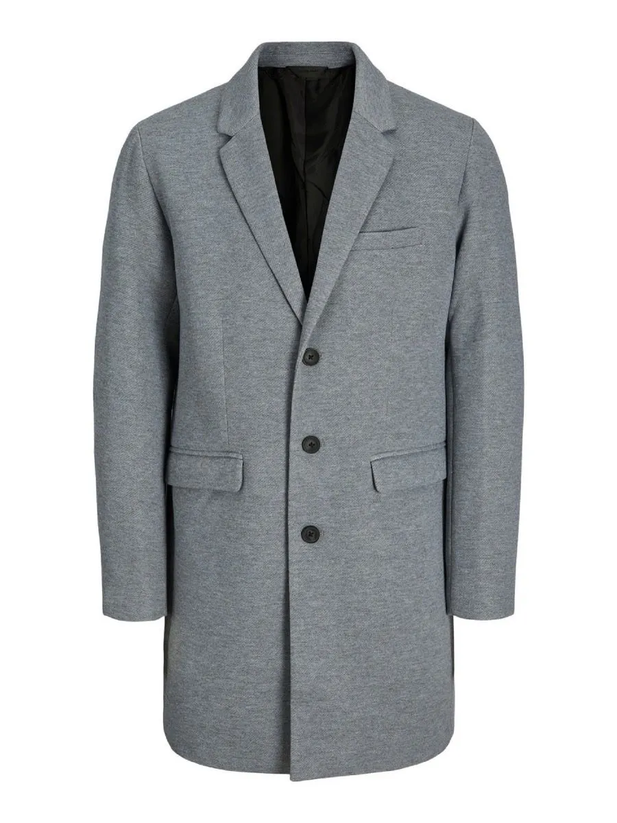 Light Grey Long Coat Jacket by Jack & Jones