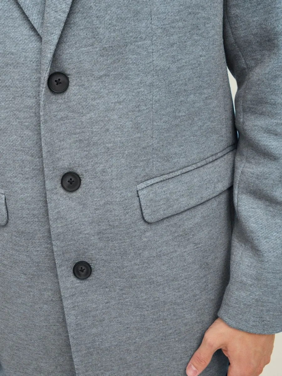 Light Grey Long Coat Jacket by Jack & Jones