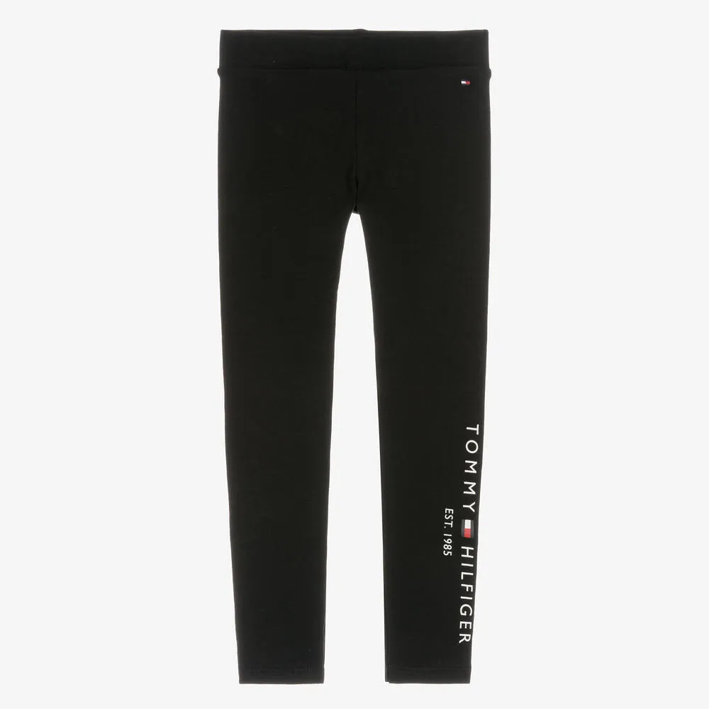 Logo Leggings made of Black Cotton