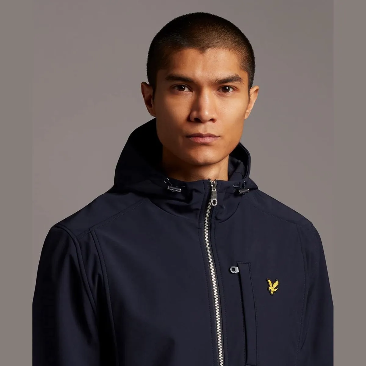 Lyle and Scott Casual Softshell Hooded Jacket Dark Navy