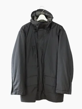 Massimo Osti 00s Rubberized Black Parka Production